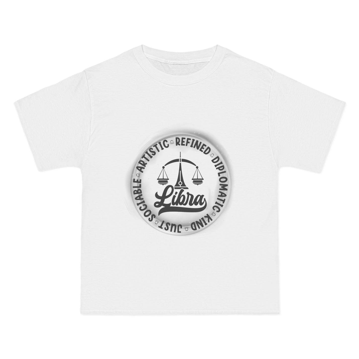 Libra T-Shirt: (Hanes Beefy-T 100% Preshrunk Cotton Custom Printed by TheGlassyLass.com