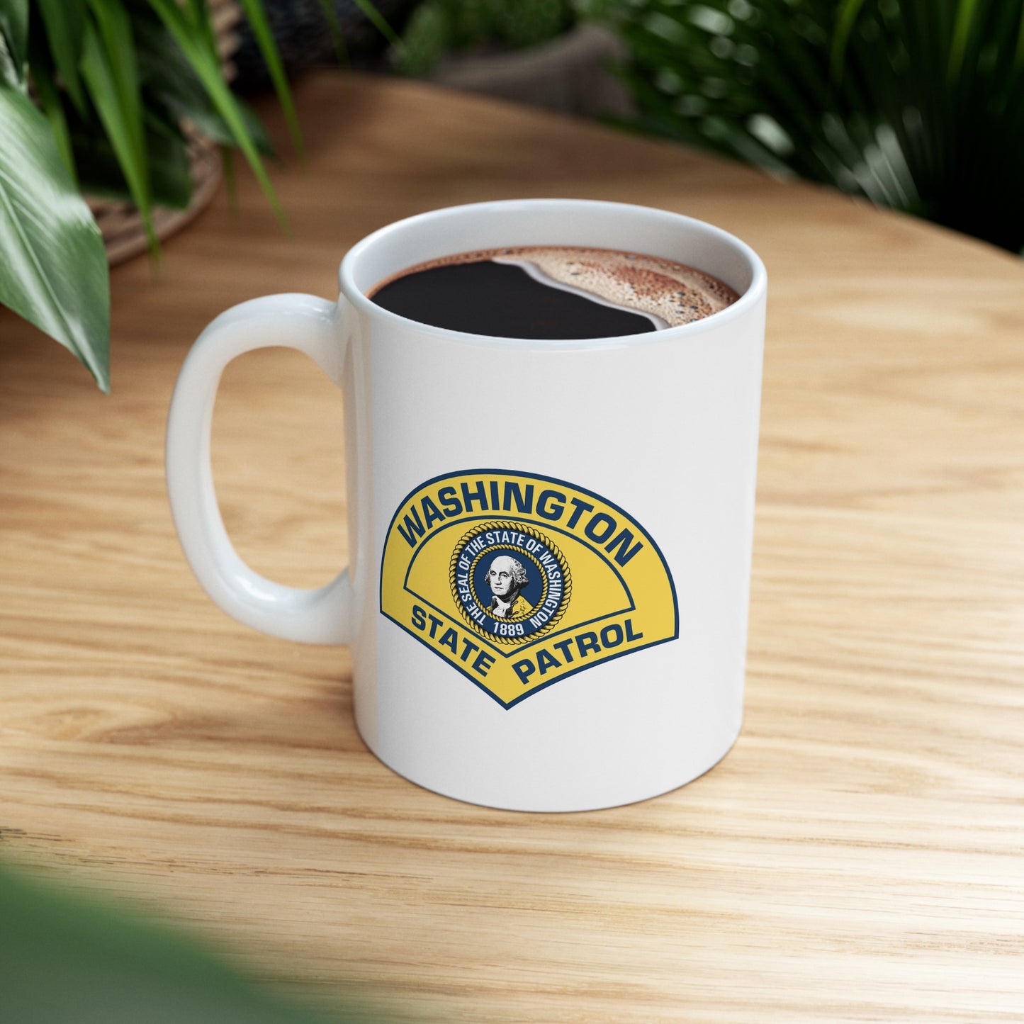 Washington State Patrol Coffee Mug - Double Sided White Ceramic 11oz by TheGlassyLass.com
