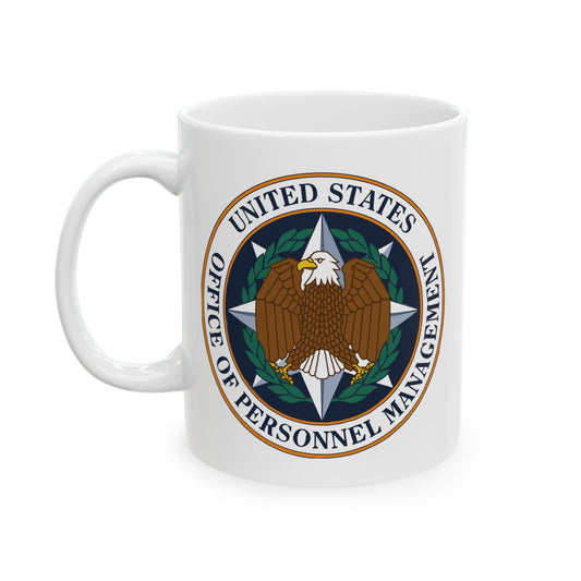 US Office of Personnel Management Coffee Mug - Double Sided Print, White Ceramic, 11oz by TheGlassyLass.com