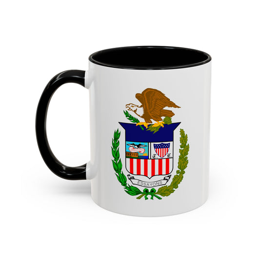 Army Corps of Engineers Coat of Arms Coffee Mug - Double Sided Print, Black Accent White Ceramic, 11oz by TheGlassyLass.com