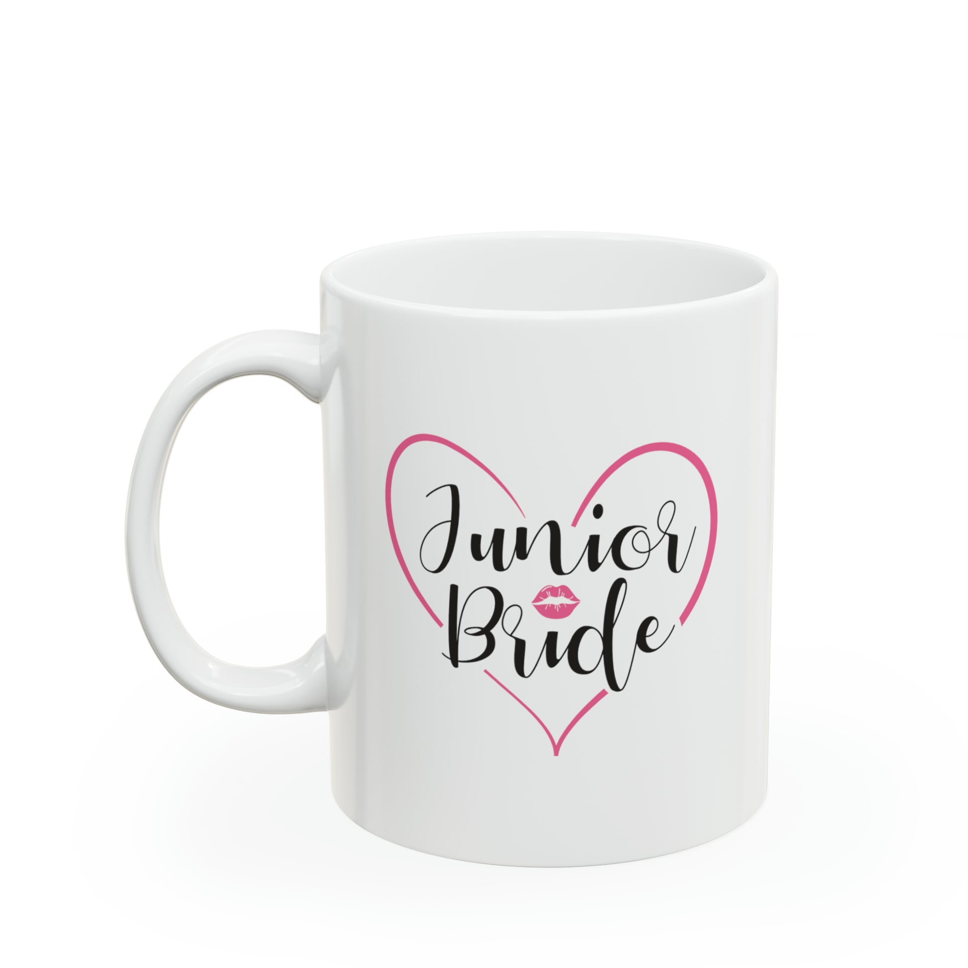 Junior Bride Cocoa Mug - Double Sided 11oz White Ceramic by TheGlassyLass.com