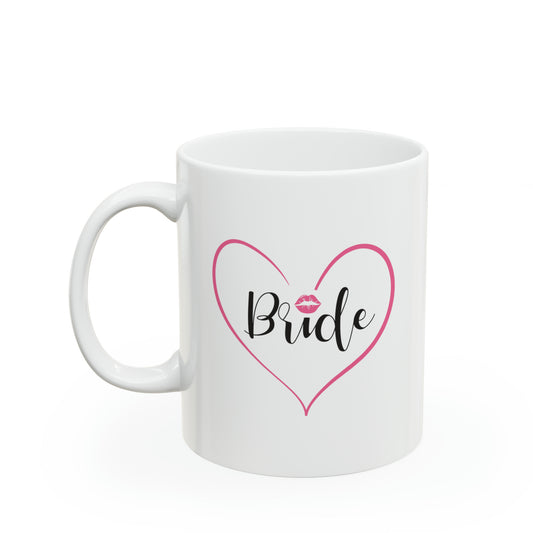 Bride Coffee Mug - Double Sided 11oz White Ceramic by TheGlassyLass.com