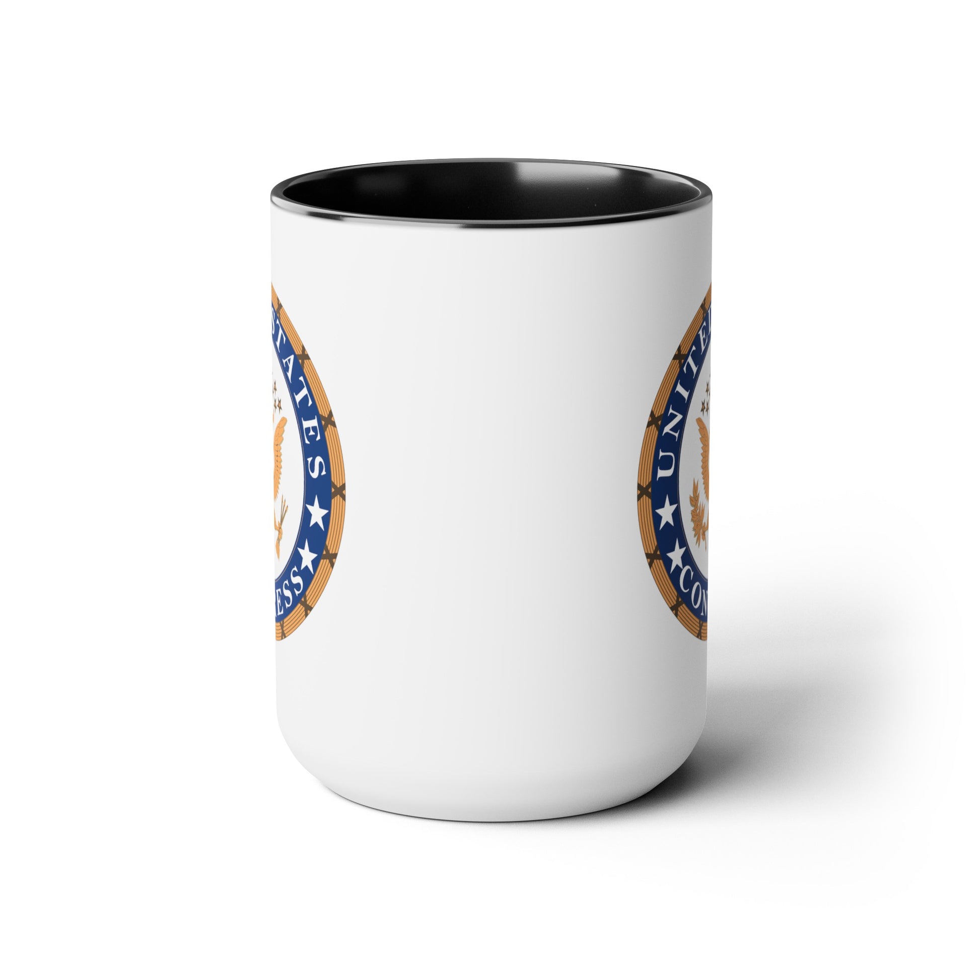 United States Congress Coffee Mug - Double Sided Black Accent White Ceramic 15oz by TheGlassyLass.com