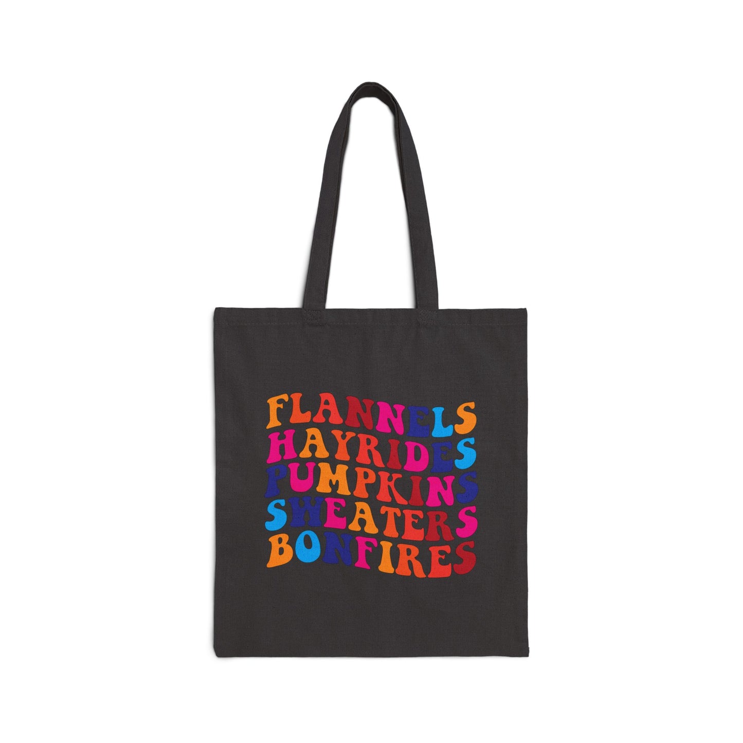 Flannels Hayrides Pumpkins... Logo Tote Bag - Heavyweight 100% Cotton Canvas by TheGlassyLass.com