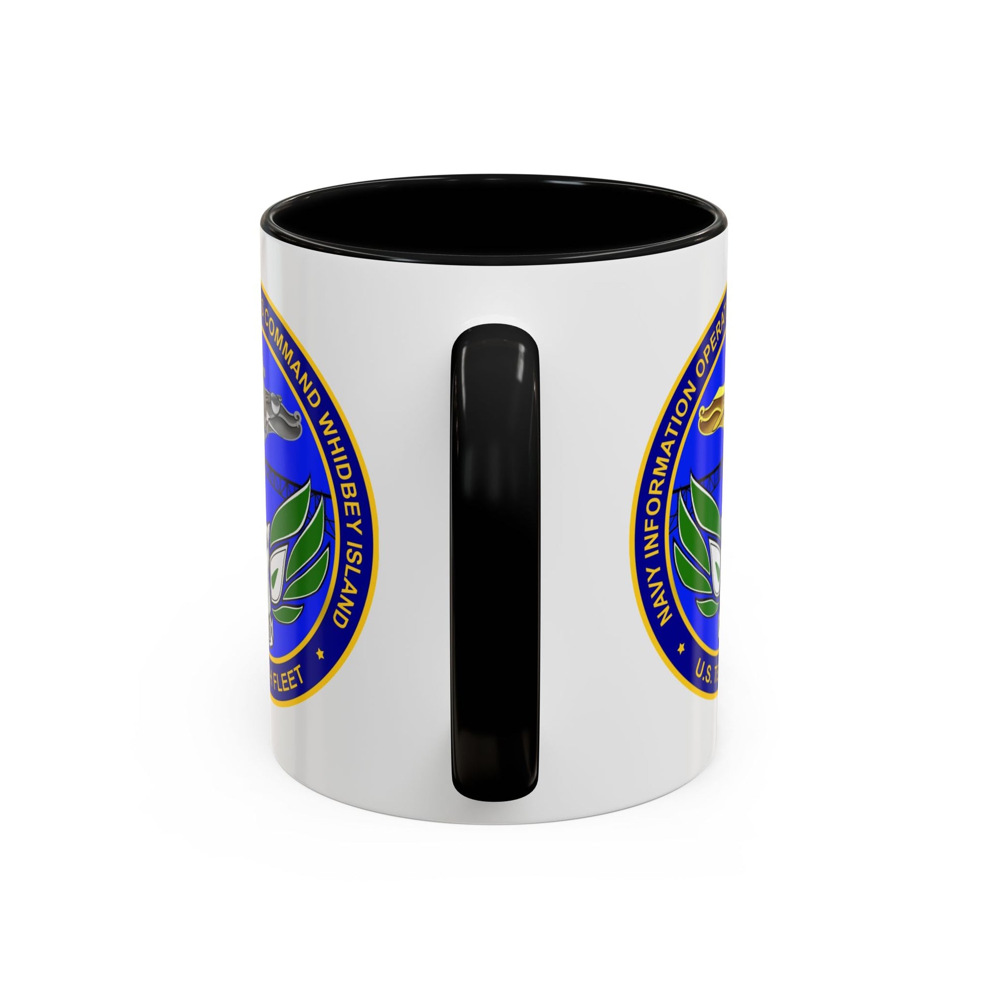 Naval Air Station Whidbey Island Coffee Mug - Double Sided Print, Black Accent White Ceramic, 11oz by TheGlassyLass.com