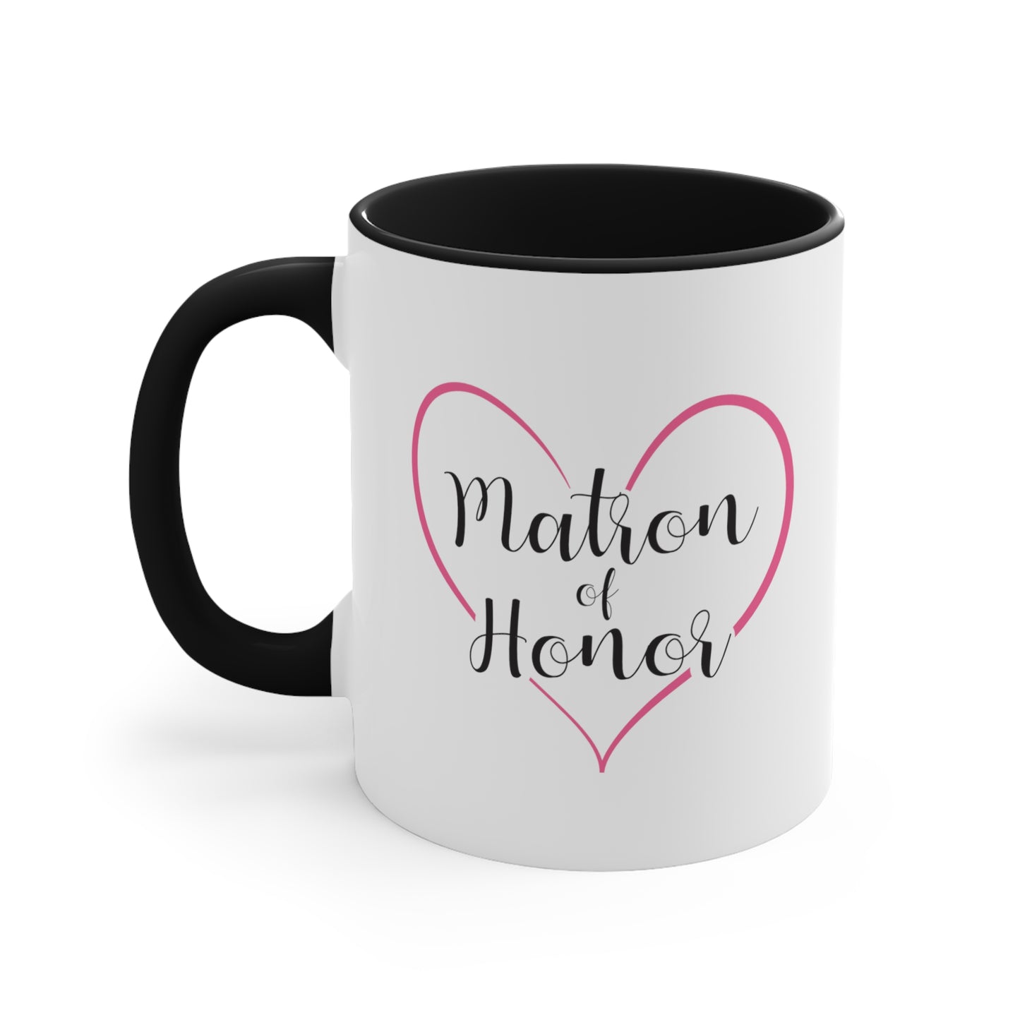 Matron of Honor Coffee Mug - Double Sided Black Accent Ceramic 11oz by TheGlassyLass.com