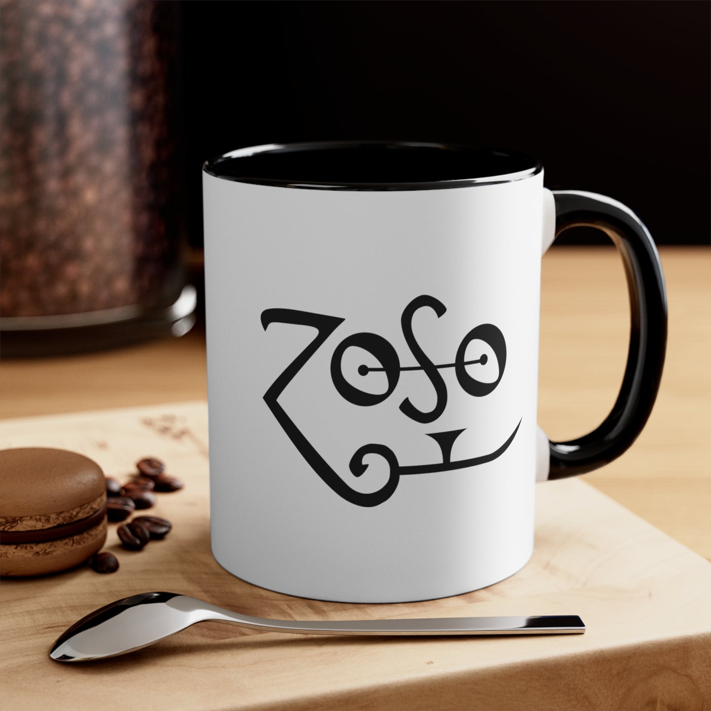 Jimmy Page ZOSO Led Zeppelin IV Coffee Mug - Double Sided Black Accent White Ceramic 11oz by TheGlassyLass.com