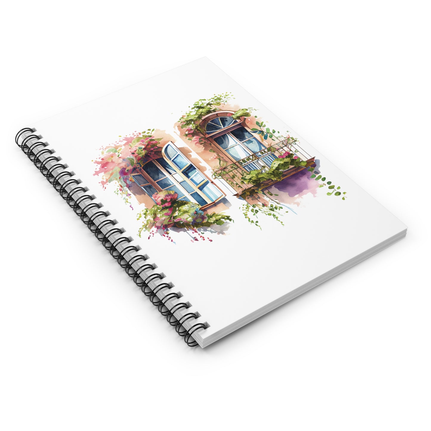 Balcony Flowers: Spiral Notebook - Log Books - Journals - Diaries - and More Custom Printed by TheGlassyLass