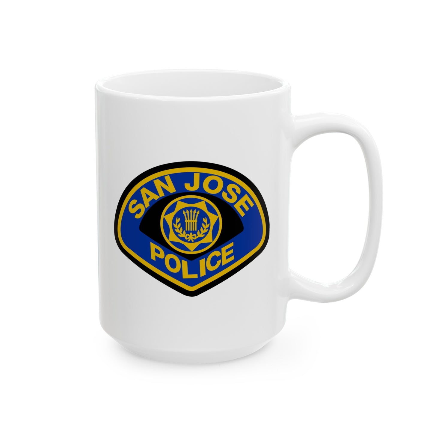 San Jose Police Coffee Mug - Double Sided White Ceramic 15oz by TheGlassyLass.com