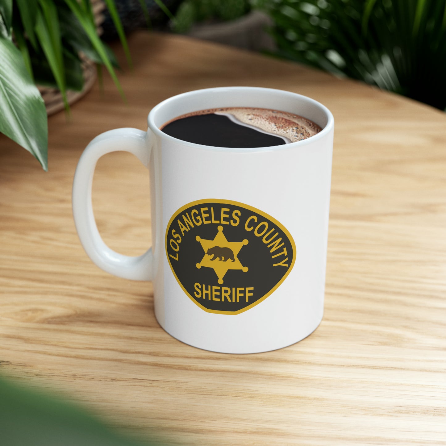 Los Angeles County Sheriff Coffee Mug - Double Sided White Ceramic 11oz by TheGlassyLass