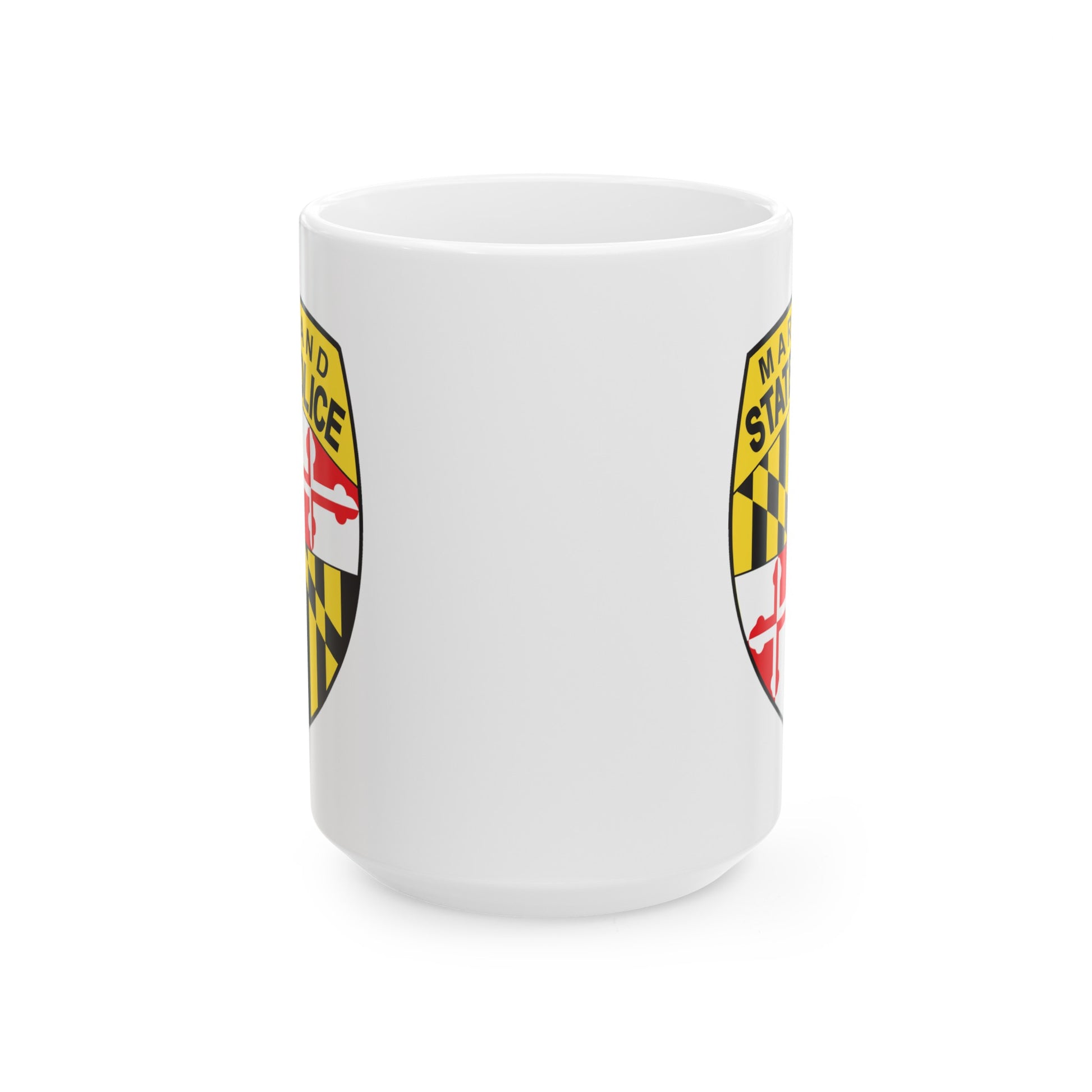 Maryland State Police Coffee Mug - Double Sided White Ceramic 15oz by TheGlassyLass.com