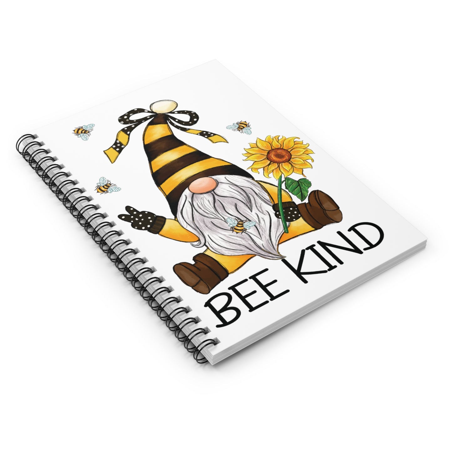 Bee Kind: Spiral Notebook - Log Books - Journals - Diaries - and More Custom Printed by TheGlassyLass