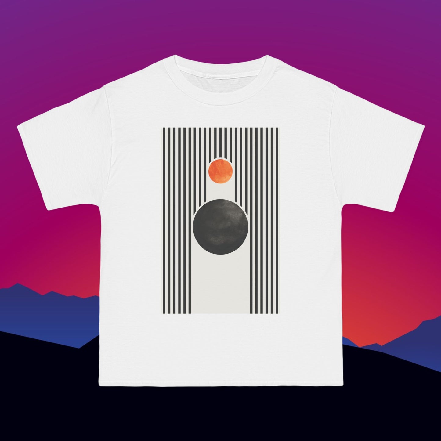 Solar Eclipse T-Shirt: (Hanes Beefy-T 100% Preshrunk Cotton Custom Printed by TheGlassyLass.com