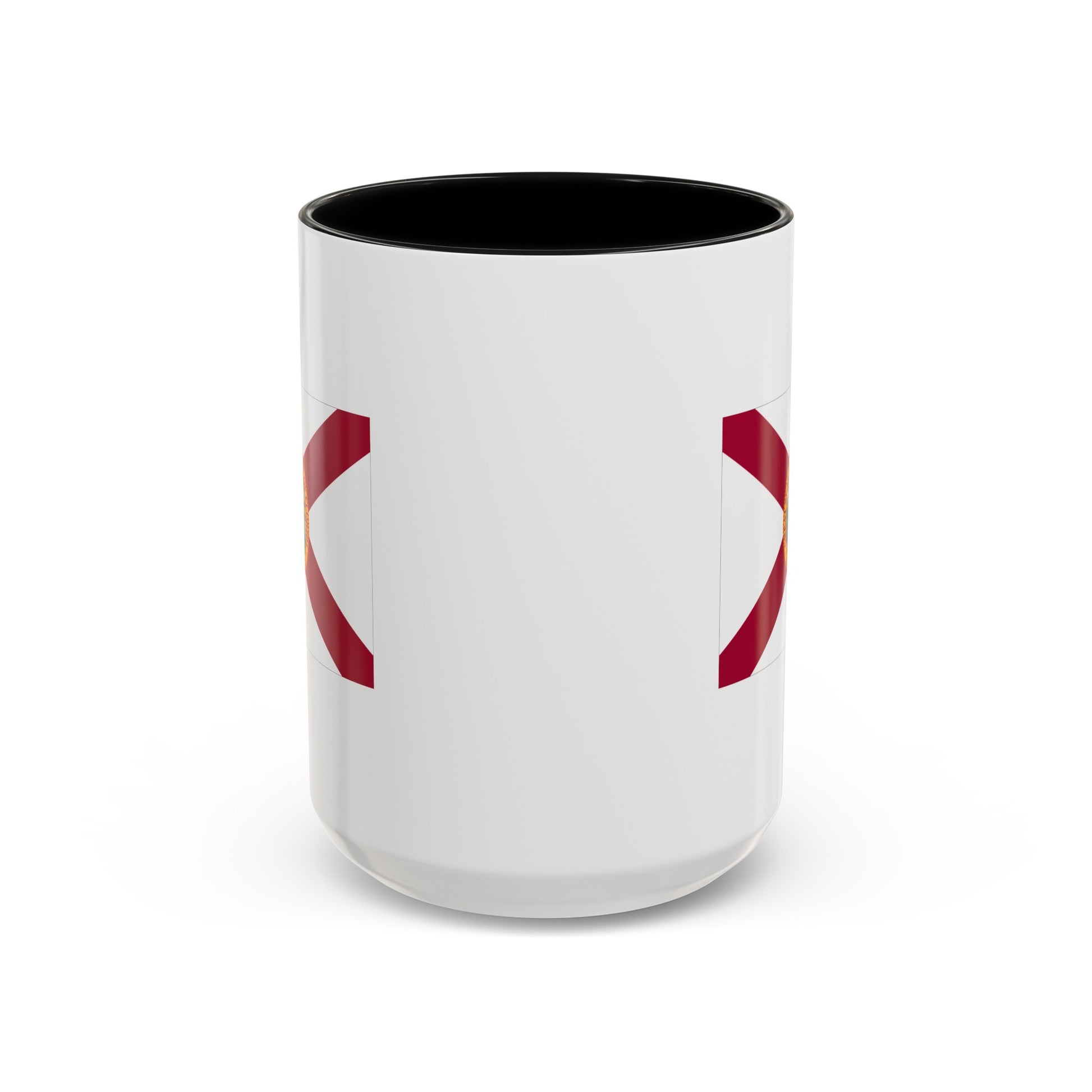 Florida State Flag - Double Sided Black Accent White Ceramic Coffee Mug 15oz by TheGlassyLass.com