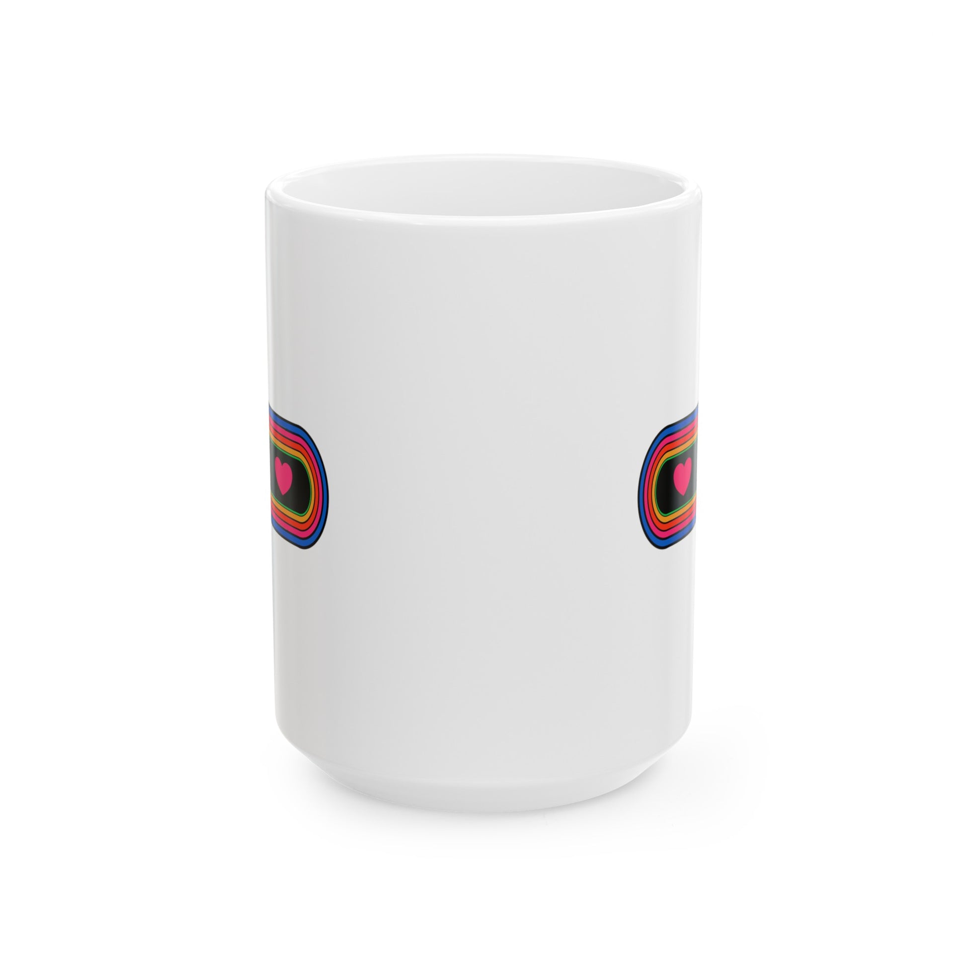 Rainbow Pet Coffee Mug - Double Sided White Ceramic 15oz - by TheGlassyLass.com