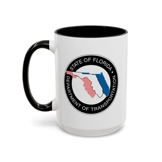 Florida Department of Transportation Coffee Mug - Double Sided Black Accent White Ceramic 15oz by TheGlassyLass.com