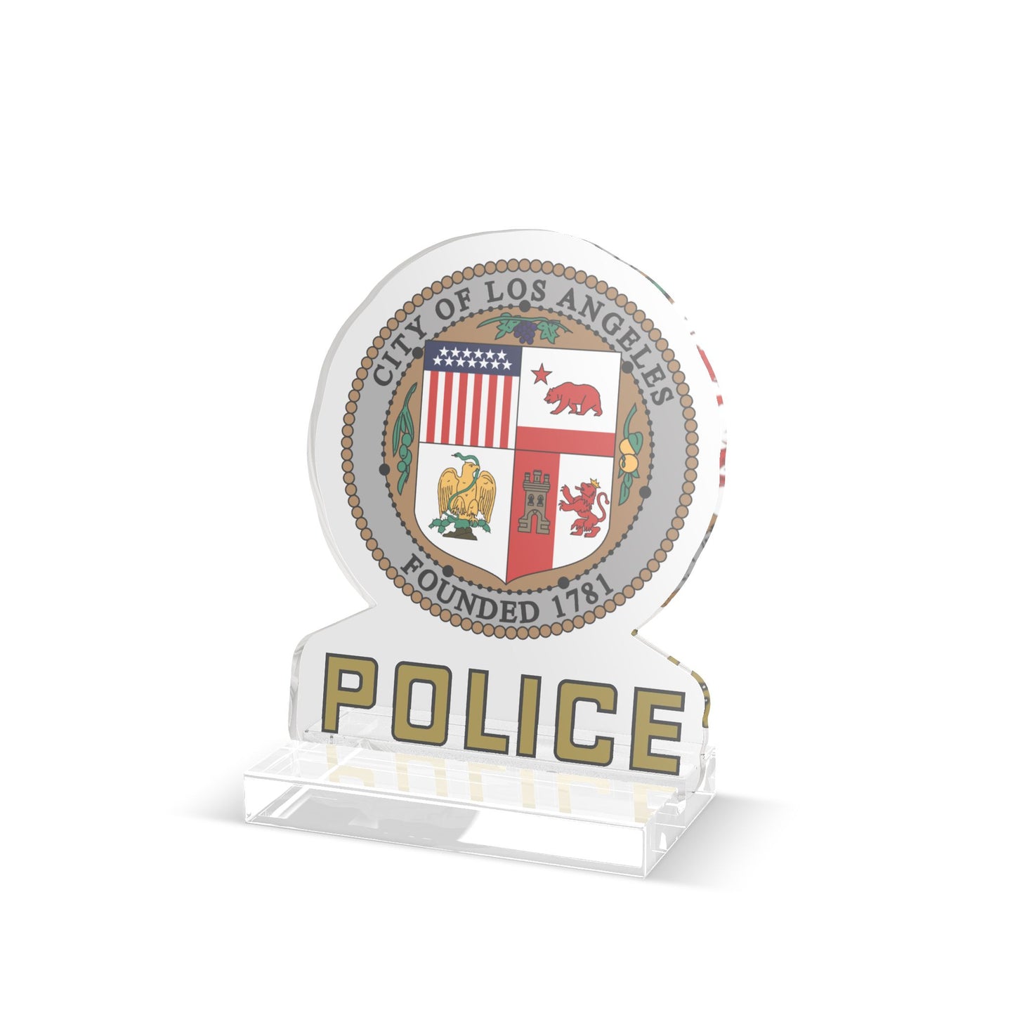 LAPD Shop Seal Acrylic Standee by TheGlassyLass.com
