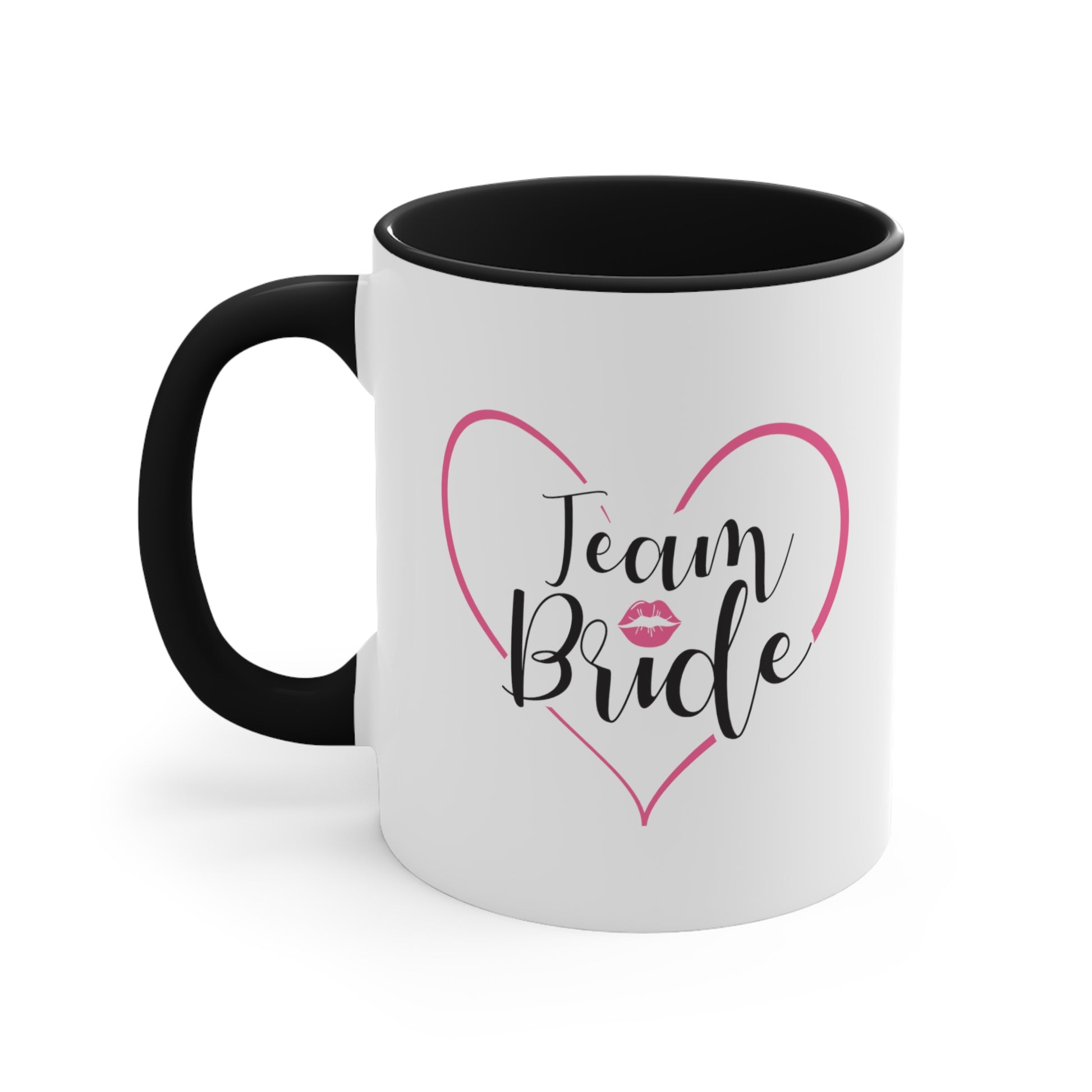 Team Bride Coffee Mug - Double Sided Black Accent Ceramic 11oz by TheGlassyLass.com