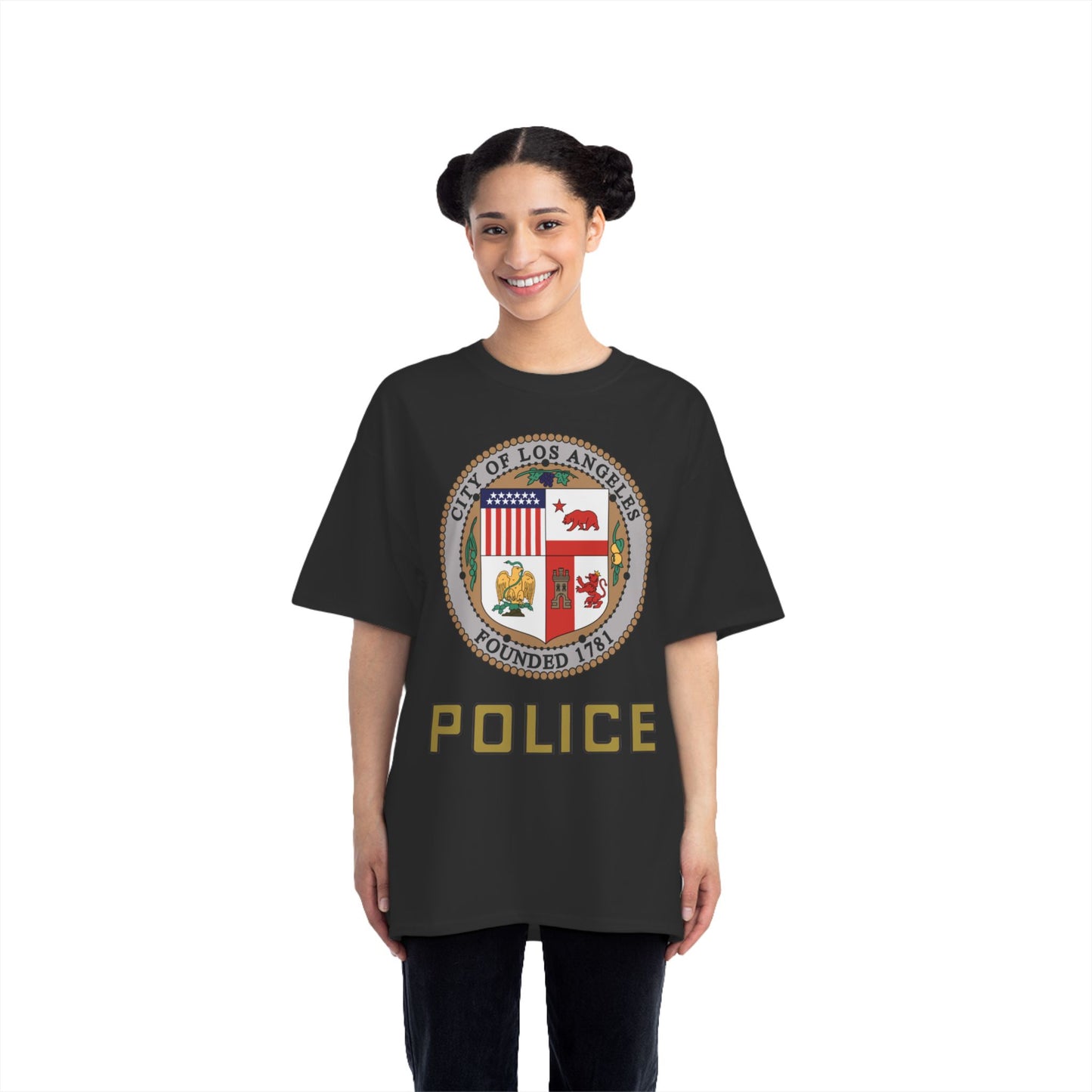 LAPD T-Shirt: (Hanes Beefy-T 100% Preshrunk Cotton Custom Printed by TheGlassyLass.com