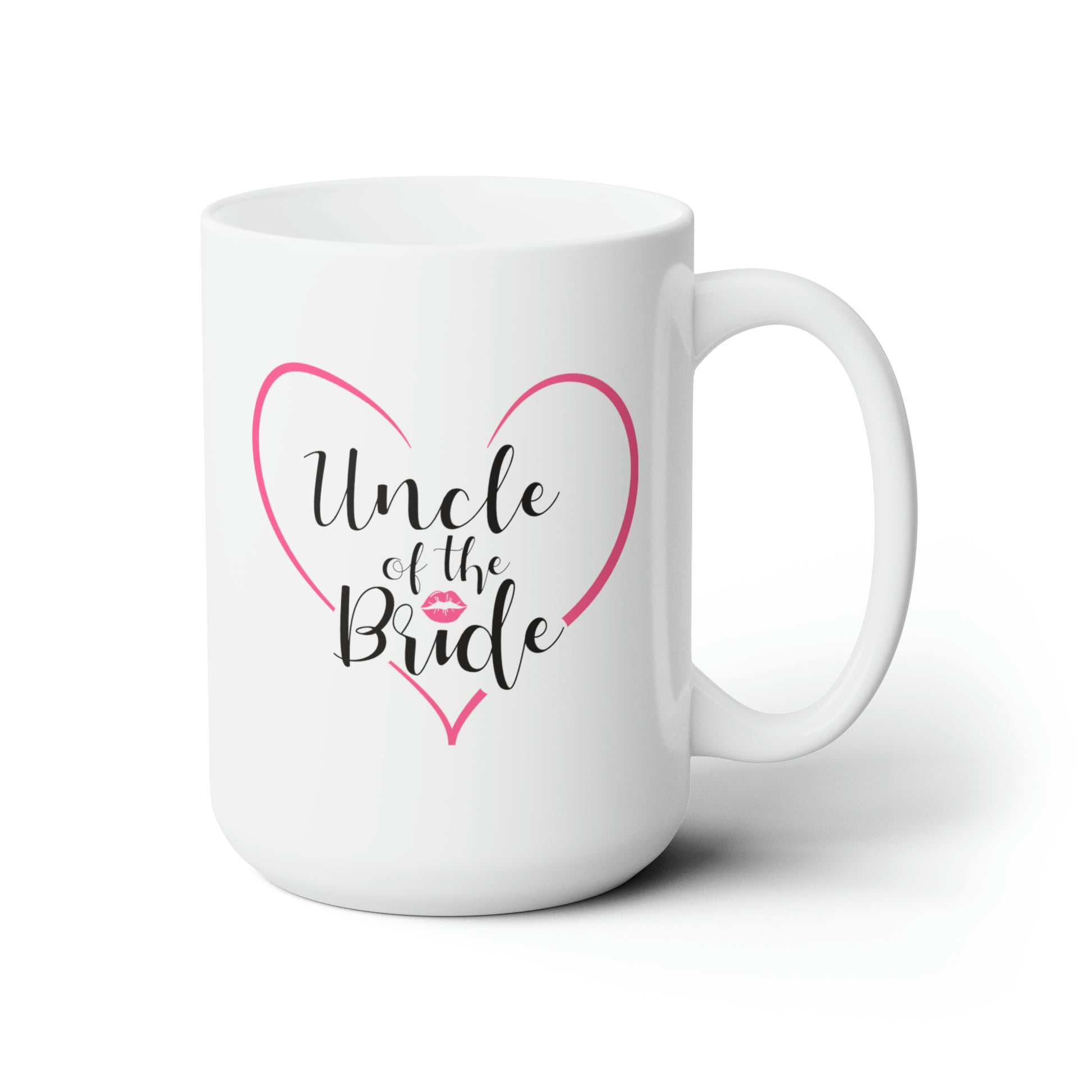 Uncle of the Bride Coffee Mug - Double Sided White Ceramic 15oz - by TheGlassyLass.com