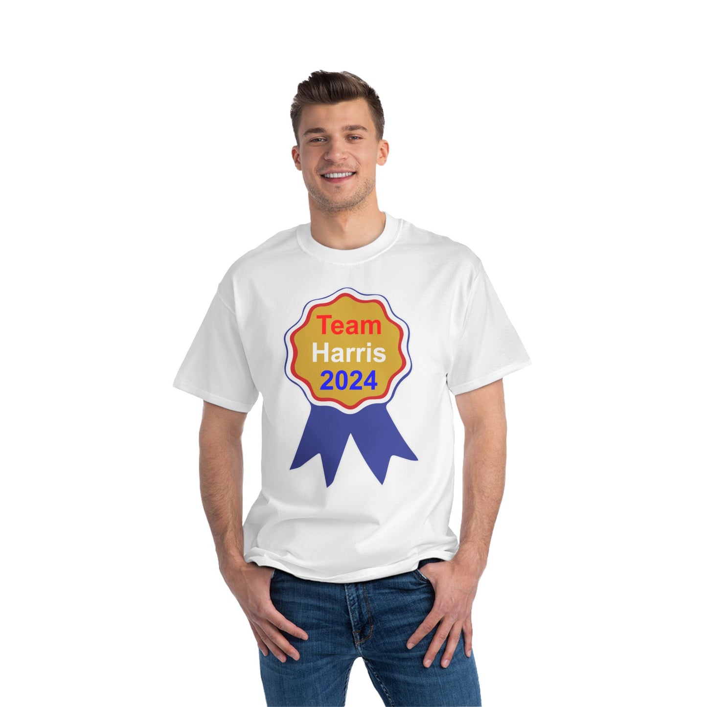 Team Harris T-Shirt: (Hanes Beefy-T 100% Preshrunk Cotton Custom Printed by TheGlassyLass.com