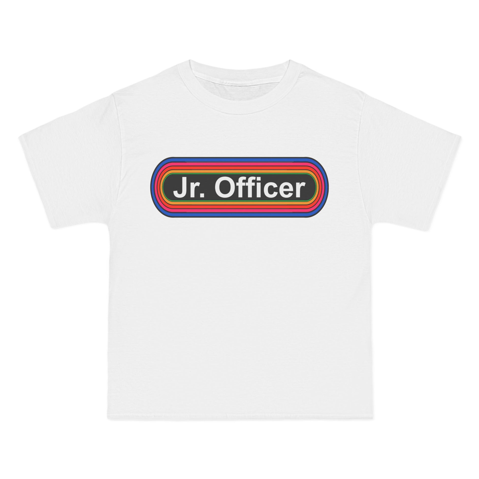 Junior Officer Rainbow T-Shirt: (Hanes Beefy-T 100% Preshrunk Cotton Custom Printed by TheGlassyLass.com