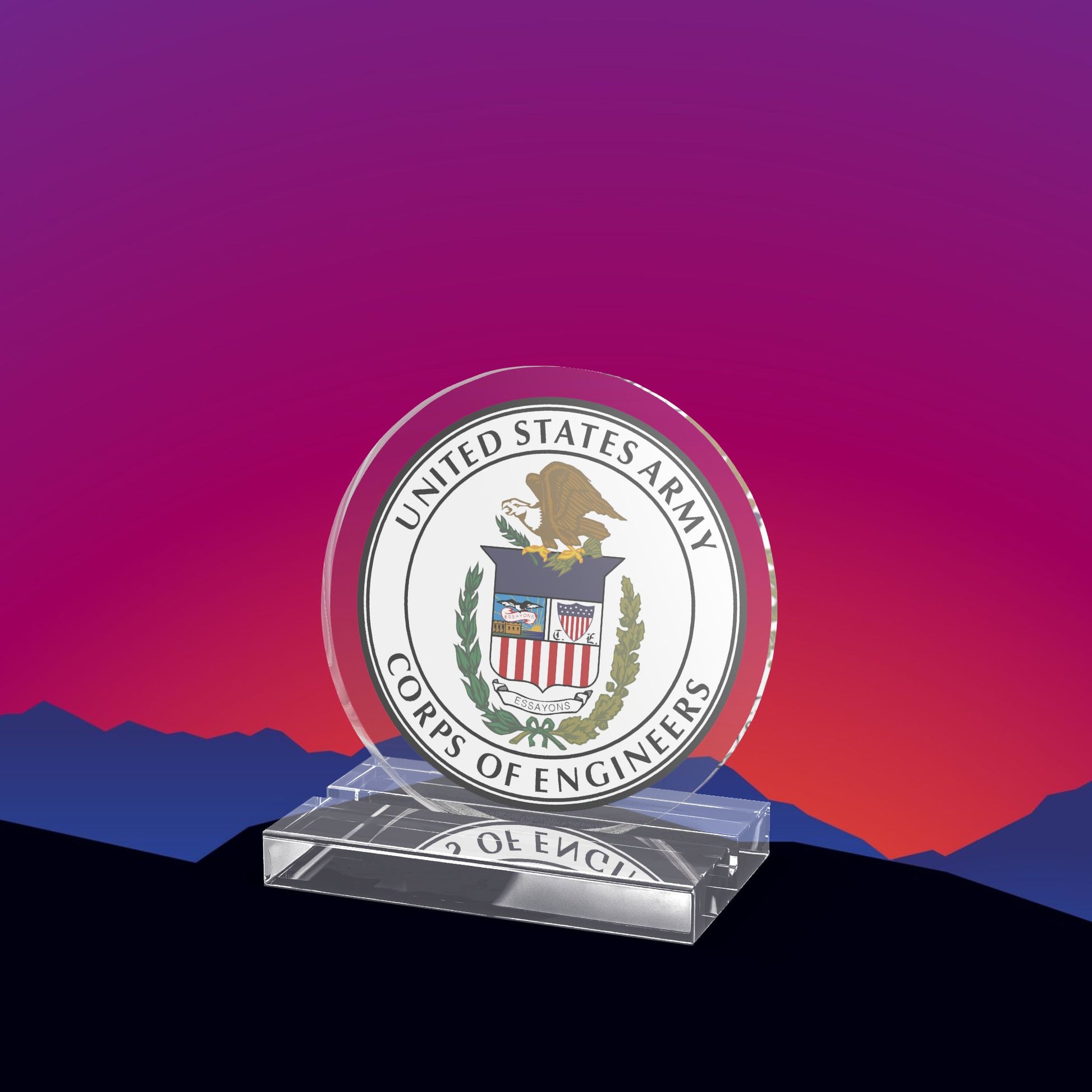 United States Army Corps of Engineers Acrylic Standee by TheGlassyLass.com