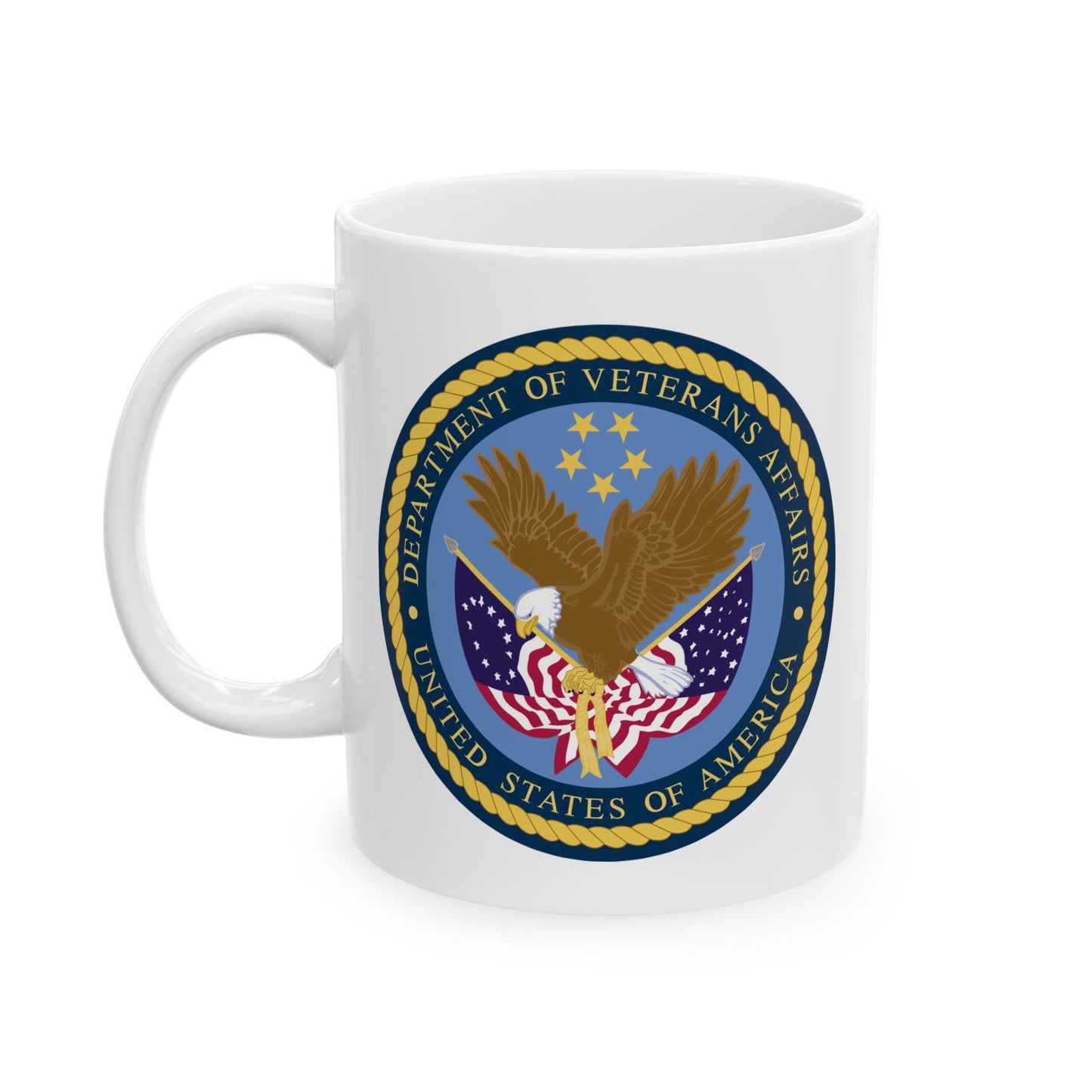 US Department of Veterans Affairs Coffee Mug - Double Sided Print, White Ceramic, 11oz by TheGlassyLass.com