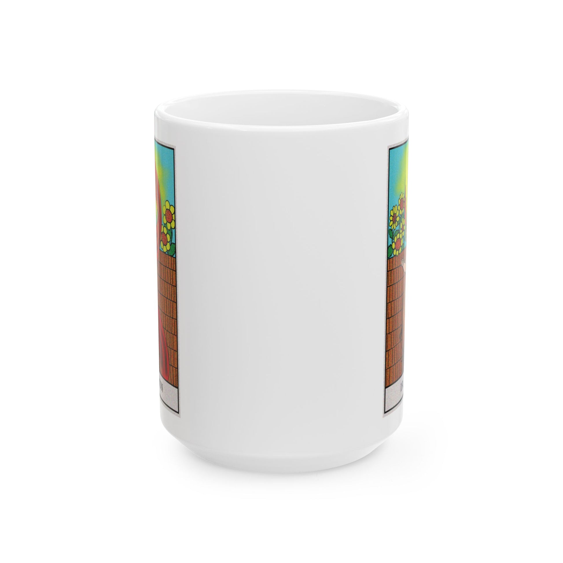 The Sun Tarot Card Coffee Mug - Double Sided White Ceramic 15oz by TheGlassyLass.com