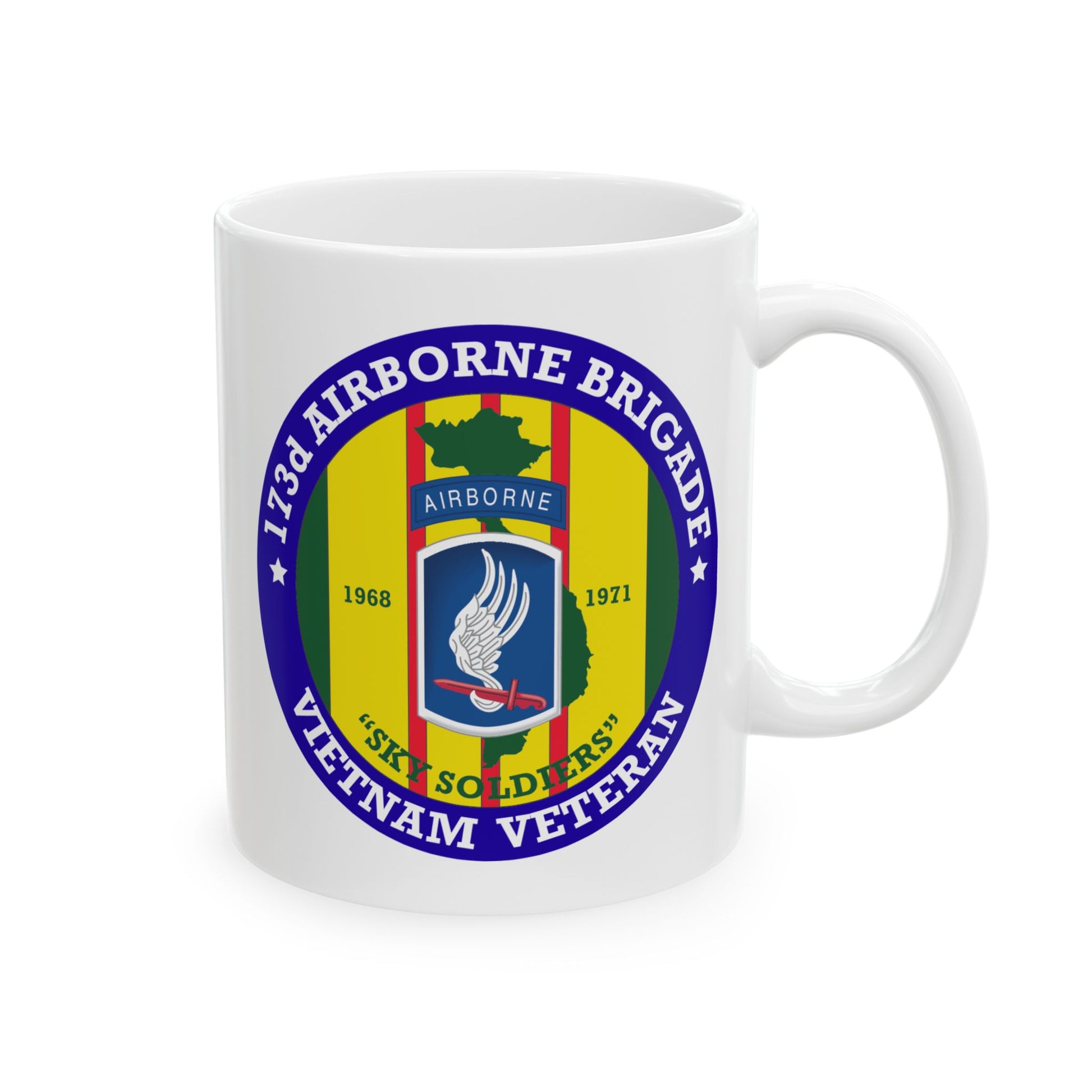 173rd Airborne Brigade Seal Coffee Mug - Double Sided Print, White Ceramic, 11oz by TheGlassyLass.com