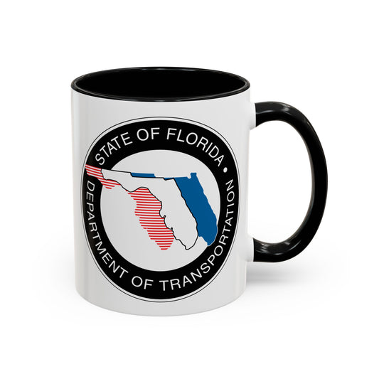Florida Department of Transportation Coffee Mug - Double Sided Black Accent White Ceramic 11oz by TheGlassyLass.com