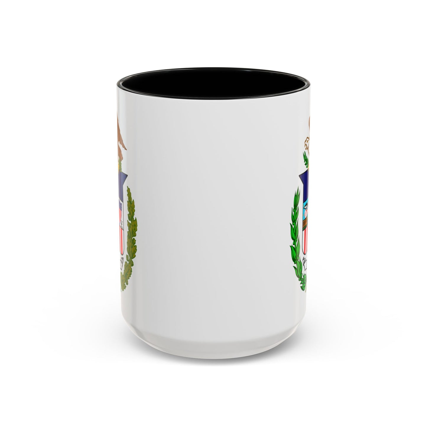 Army Corps of Engineers Coat of Arms Coffee Mug - Double Sided Print, Black Accent White Ceramic, 15oz by TheGlassyLass.com