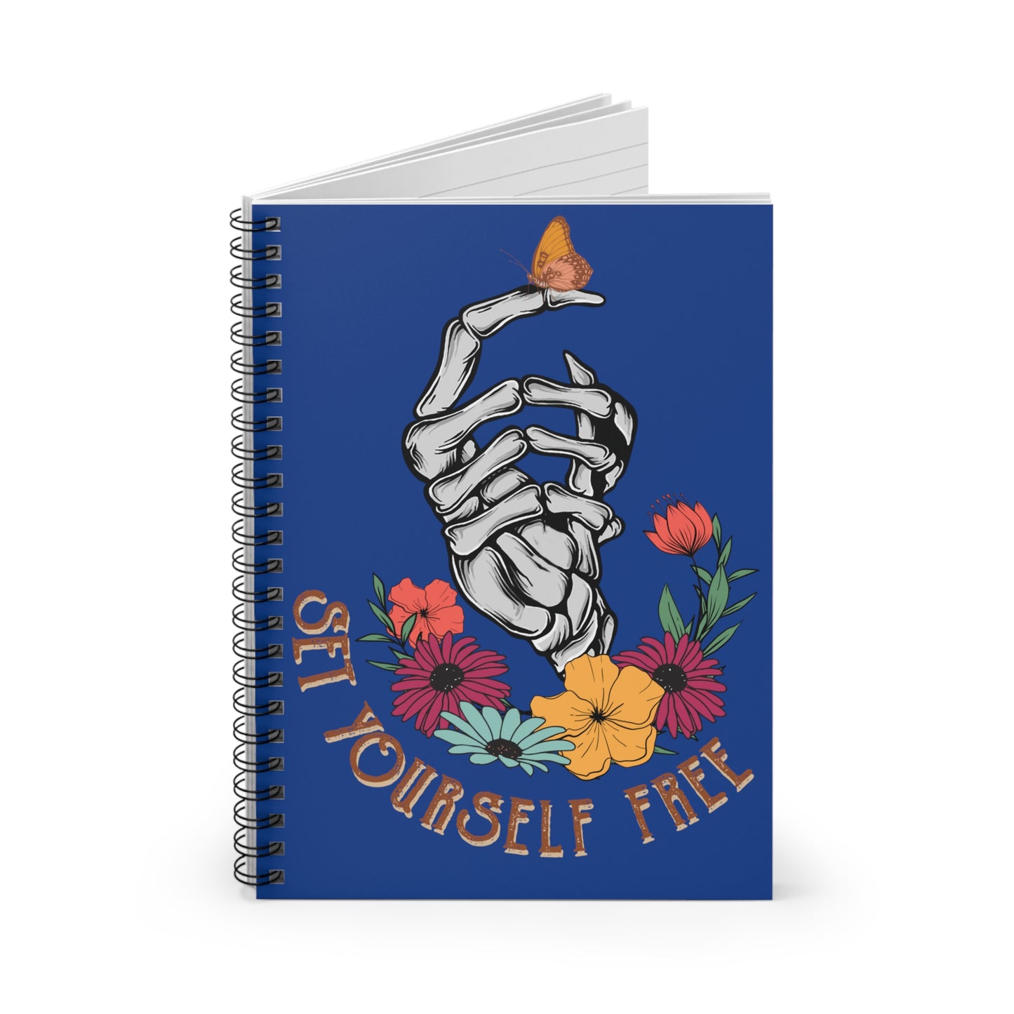 Set Yourself Free Skeleton: Spiral Notebook - Log Books - Journals - Diaries - and More Custom Printed by TheGlassyLass.com