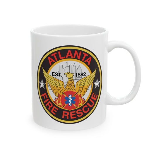 Atlanta Fire Department Coffee Mug - Double Sided White Ceramic 11oz by TheGlassyLass