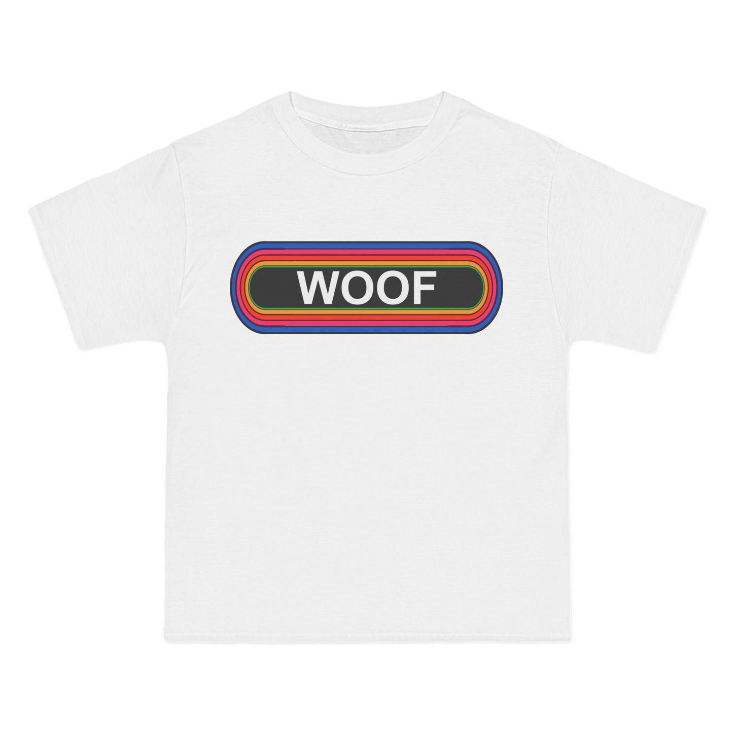 Woof T-Shirt: (Hanes Beefy-T 100% Preshrunk Cotton Custom Printed by TheGlassyLass.com