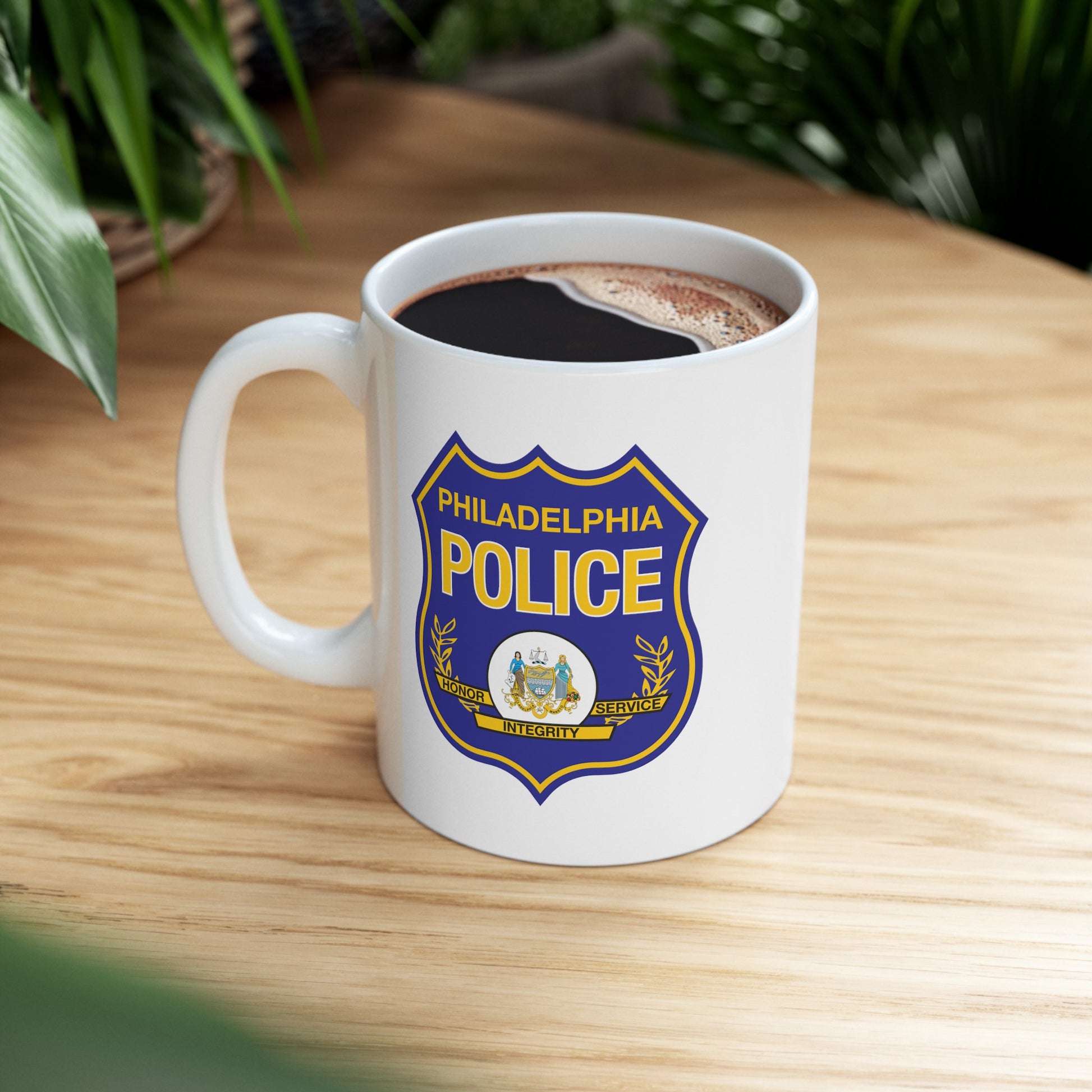 Philadelphia Police Coffee Mug - Double Sided White Ceramic 11oz by TheGlassyLass.com