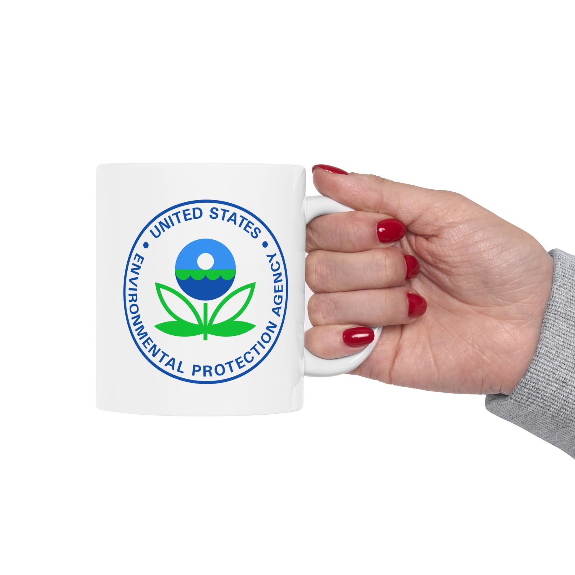 US EPA Coffee Mug - Double Sided White Ceramic 11oz by TheGlassyLass.com