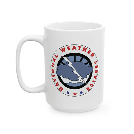 National Weather Service Coffee Mug - Double Sided White Ceramic 15oz by TheGlassyLass.com