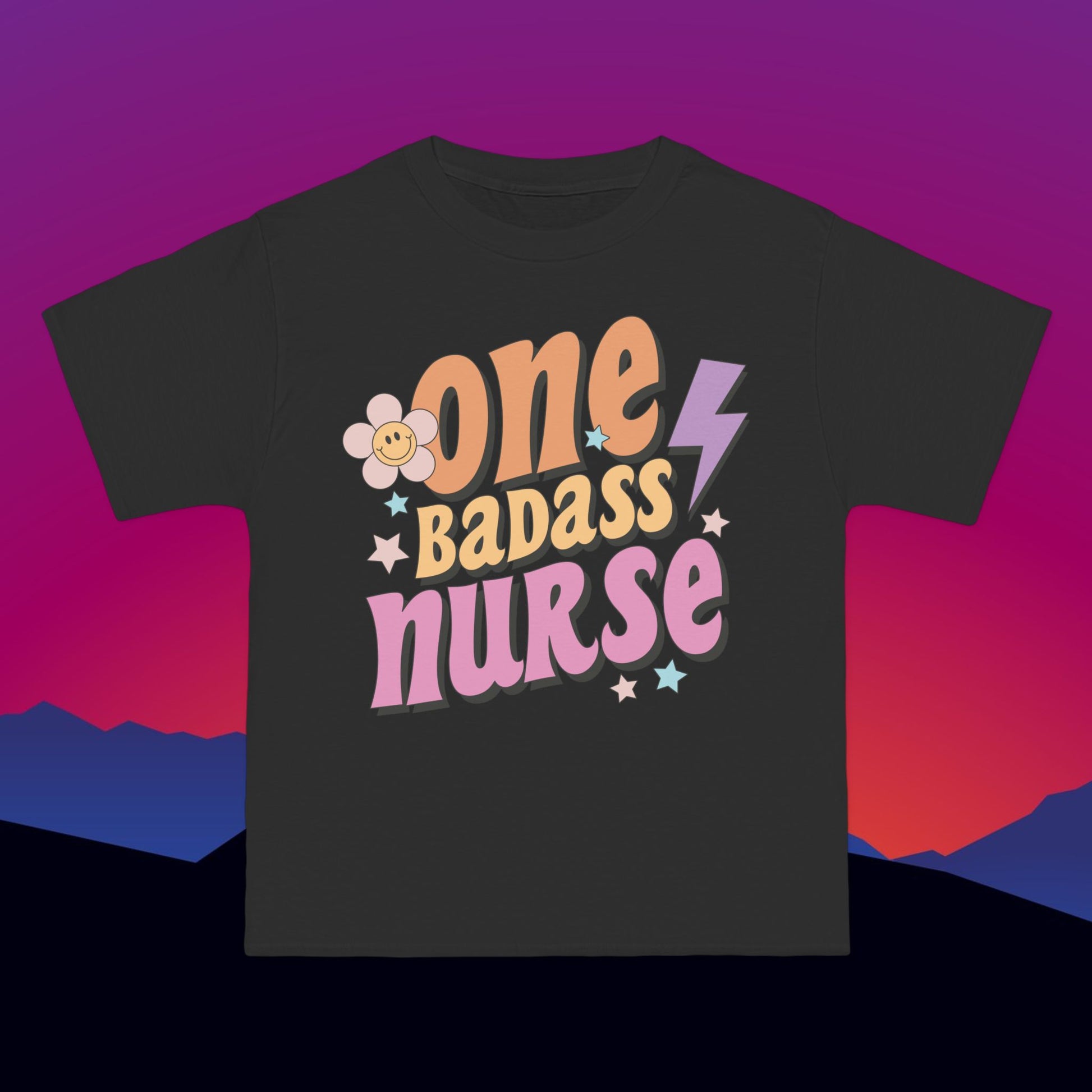 Badass Nurse T-Shirt: (Hanes Beefy-T 100% Preshrunk Cotton) Custom Printed by TheGlassyLass.com