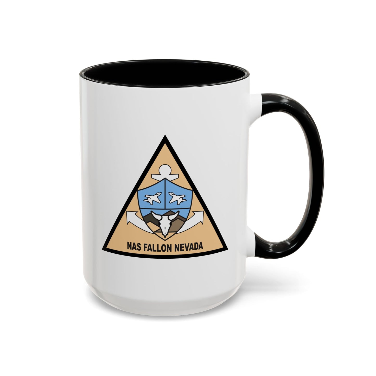 Naval Air Station Fallon Coffee Mug - Wrap Print Black Accent Ceramic 15oz - by TheGlassyLass.com