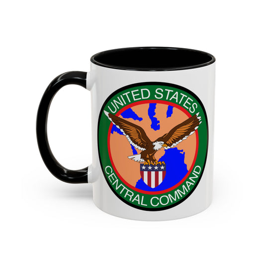 United States Central Command (CENTCOM) Coffee Mug - Double Sided Black Accent White Ceramic 11oz by TheGlassyLass.com