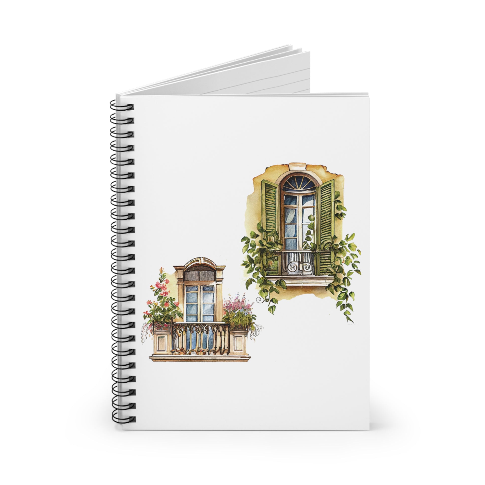 Balcony Flowers: Spiral Notebook - Log Books - Journals - Diaries - and More Custom Printed by TheGlassyLass