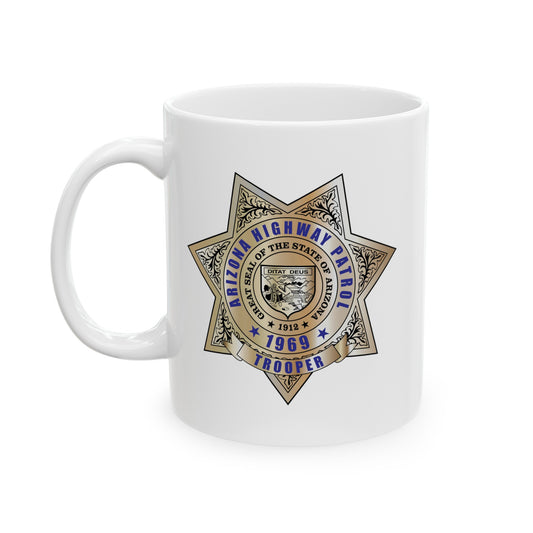 Arizona Highway Patrol Coffee Mug - Double Sided White Ceramic 11oz by TheGlassyLass.com