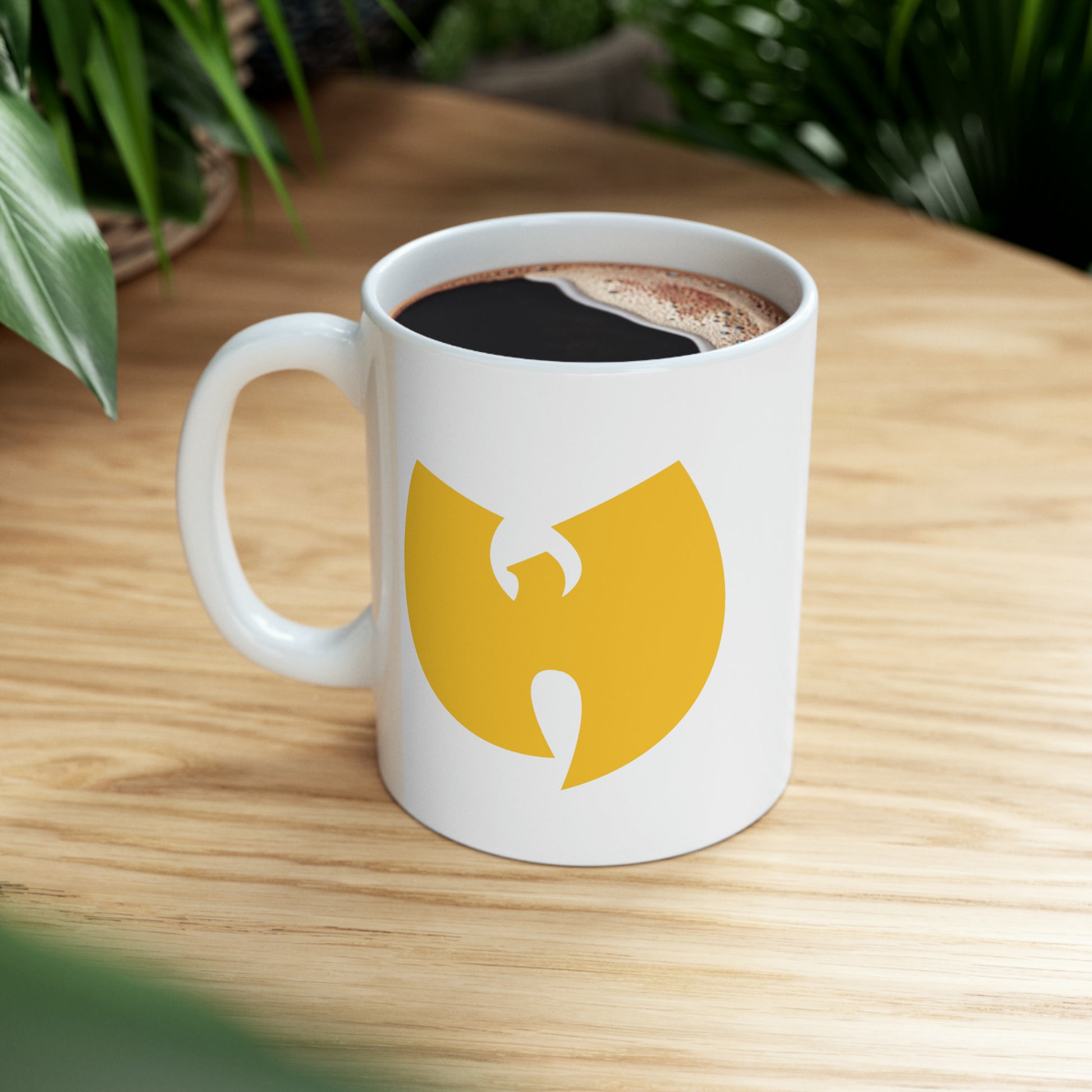 Wu-Tang Yellow Coffee Mug - Double Sided White Ceramic 11oz by TheGlassyLass.com