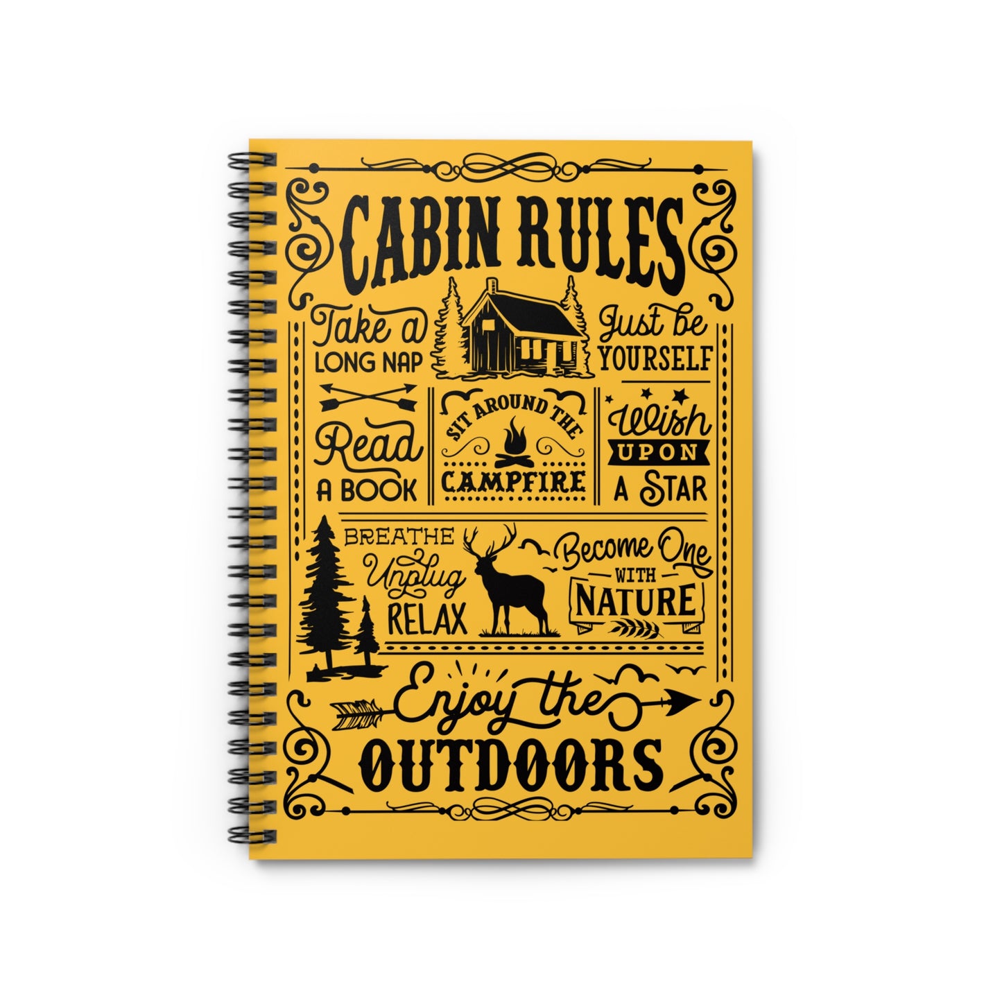 Cabin Rules: Spiral Notebook - Log Books - Journals - Diaries - and More Custom Printed by TheGlassyLass.com