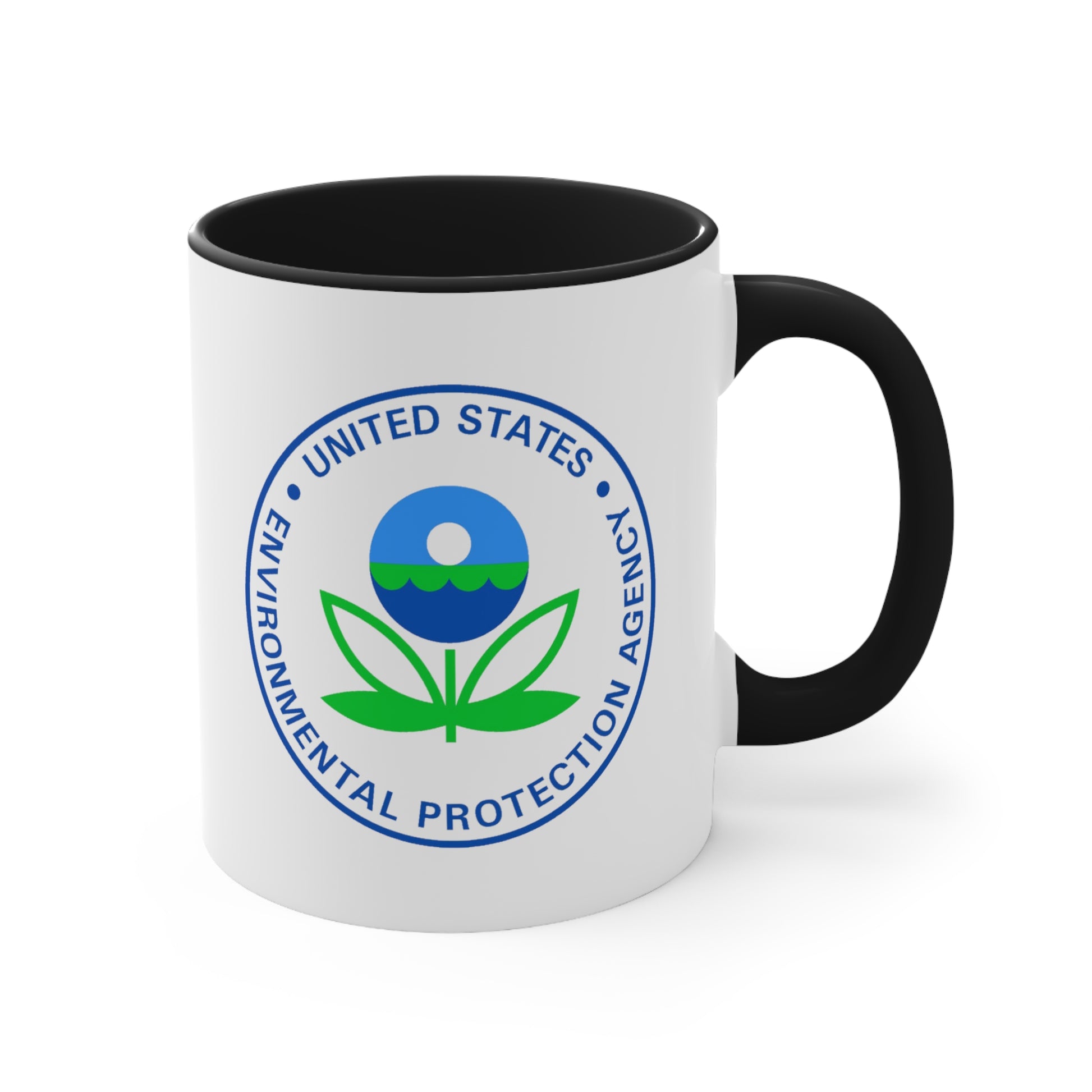 EPA Coffee Mug - Double Sided Black Accent White Ceramic 11oz by TheGlassyLass.com