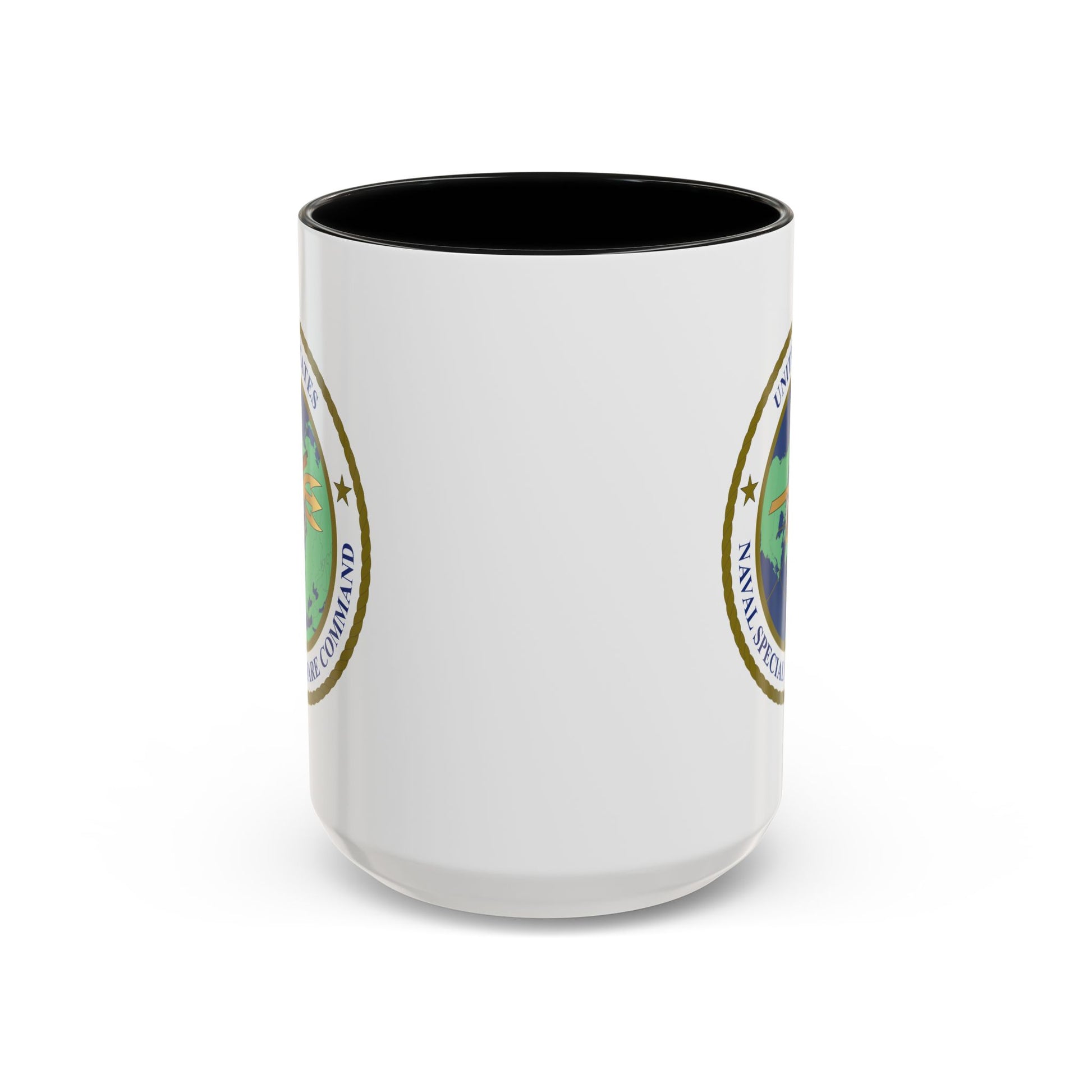 United States Naval Special Warfare Command Coffee Mug - Double Sided Black Accent White Ceramic 15oz by TheGlassyLass.com