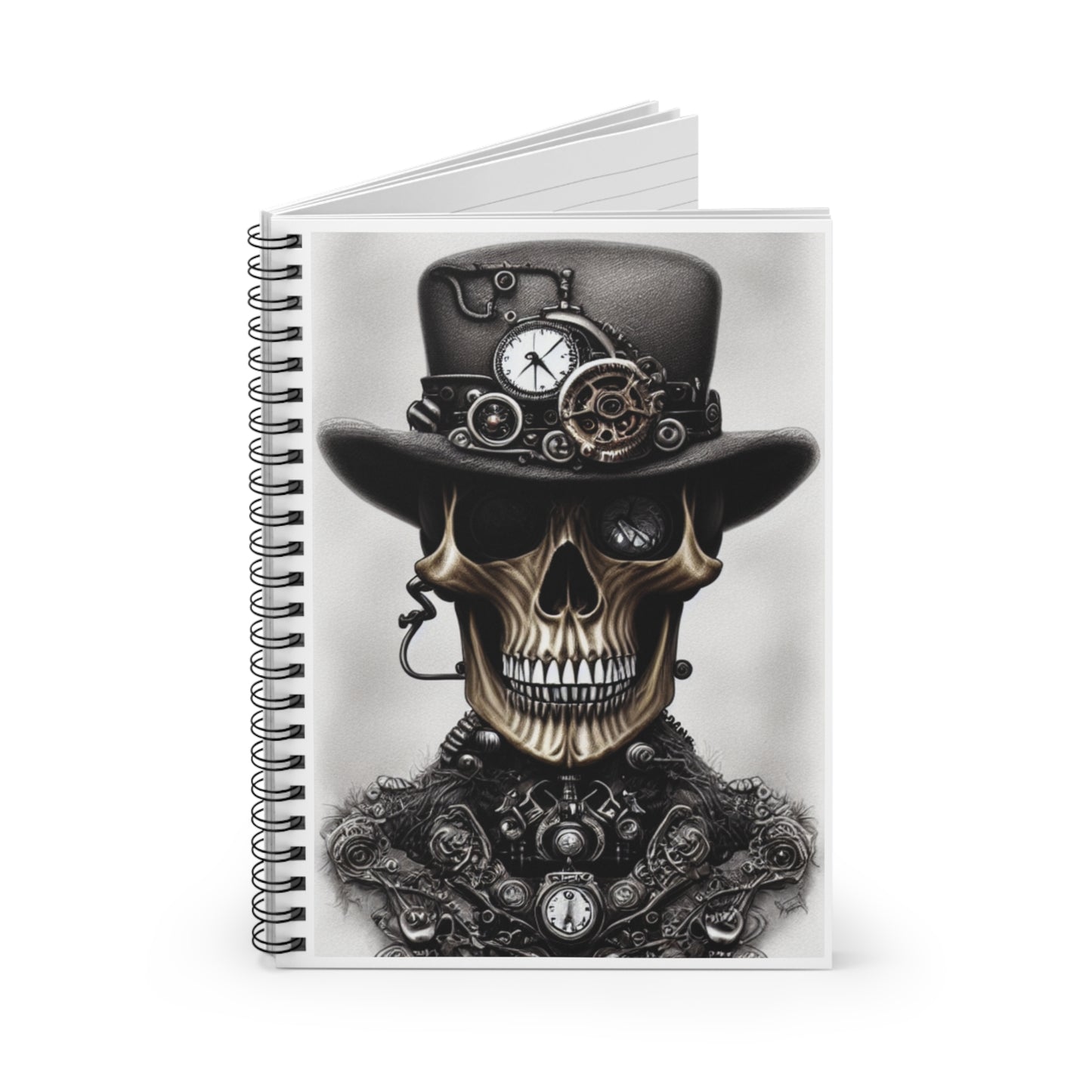 Steampunk Skeleton: Spiral Notebook - Log Books - Journals - Diaries - and More Custom Printed by TheGlassyLass.com