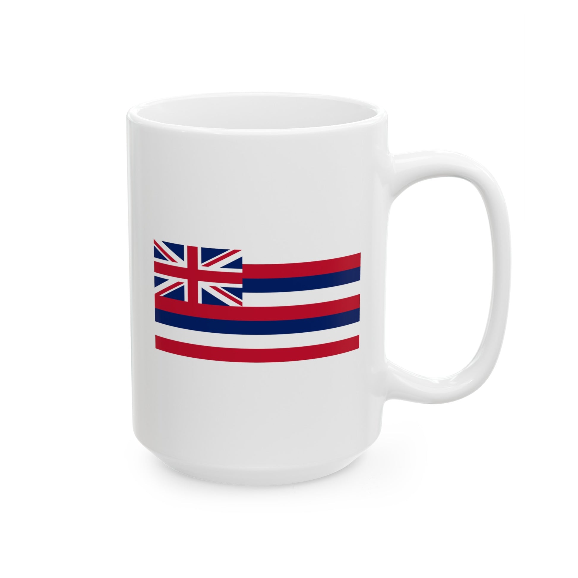 Hawaii State Flag - Double Sided White Ceramic Coffee Mug 15oz by TheGlassyLass.com