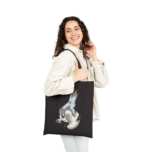 Zombie Bowling Haunted Halloween Tote Bag - Heavyweight 100% Cotton Canvas by TheGlassyLass.com